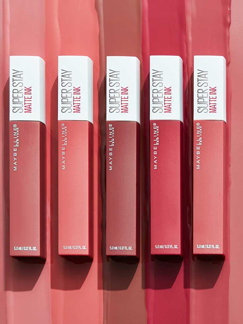 Product laydown Matte Ink pinks 